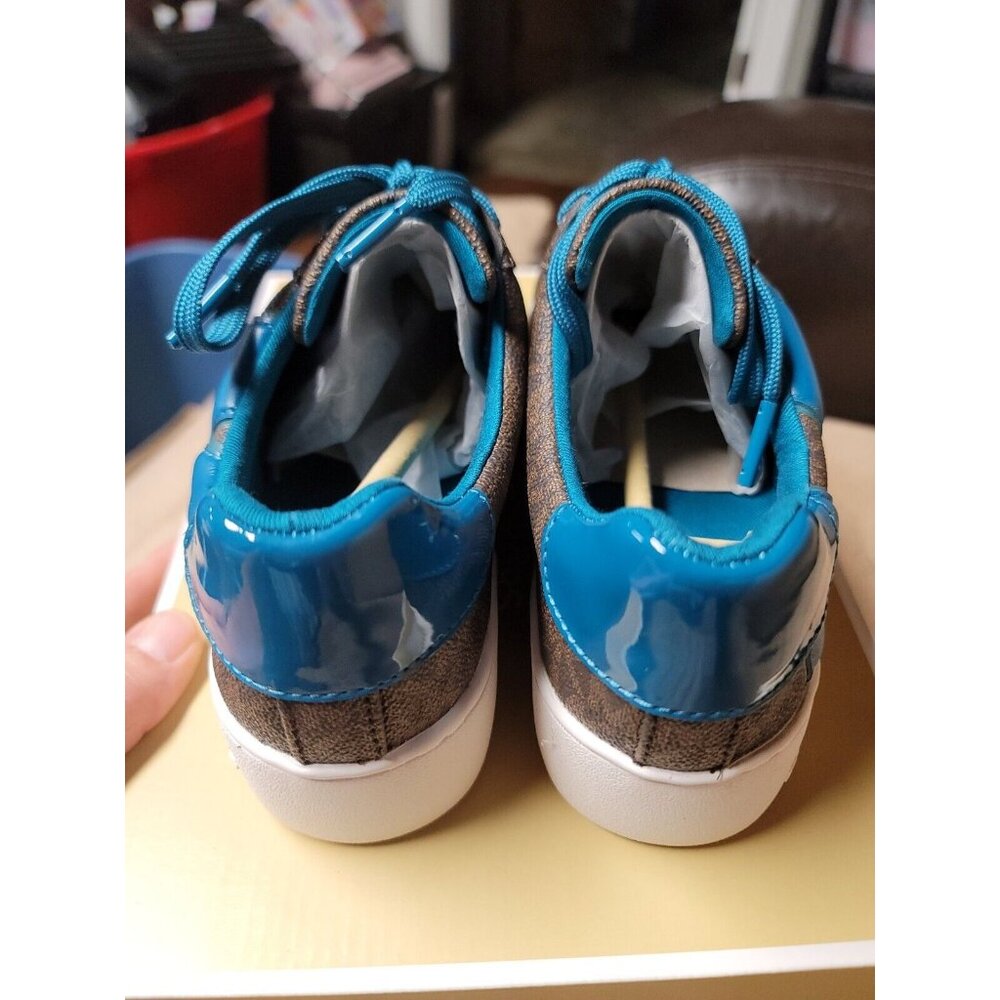 MICHAEL KORS Poppy Brown  LAGOON Logo Sneakers Size 6. 5 MSRP $165.00 - Picture 3 of 11